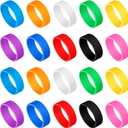 Mini Silicone Wide Rubber Bands 2 Inch 30 Pack Assorted Colors Silicone Wallet Band Heat Cold Long Lasting Rubber Bands for Sublimation Tumbler Pen Jars Art Cooking Wrapping Cord Wraps Small