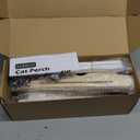 Zakkart Cat Perch for Window Sill with Bolster - Orthopedic Hammock Design with Premium Hardwood & Robust Metal Frame - Cat Window Seat for Large Cats and Kittens - Natural Color Wood Gray Bed, 24''W