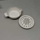 Ceramic Citrus Lemon Orange Juicer Manual Squeezer, Hand Juicer Reamer Rotation Press with 6.8oz Bowl, Strainer Lid, Spout, Handle, Dishwasher Safe, Easy to Clean