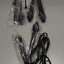 5 in 1 Curling Wand Set: Ohuhu Curling Iron Wand 5Pcs 0.35 to 1.25 Inch Interchangeable Ceramic Barrel Heat Protective Glove 2 Clips Dual Voltage Hair Curler for Girl Women Mother's Day Gift Black