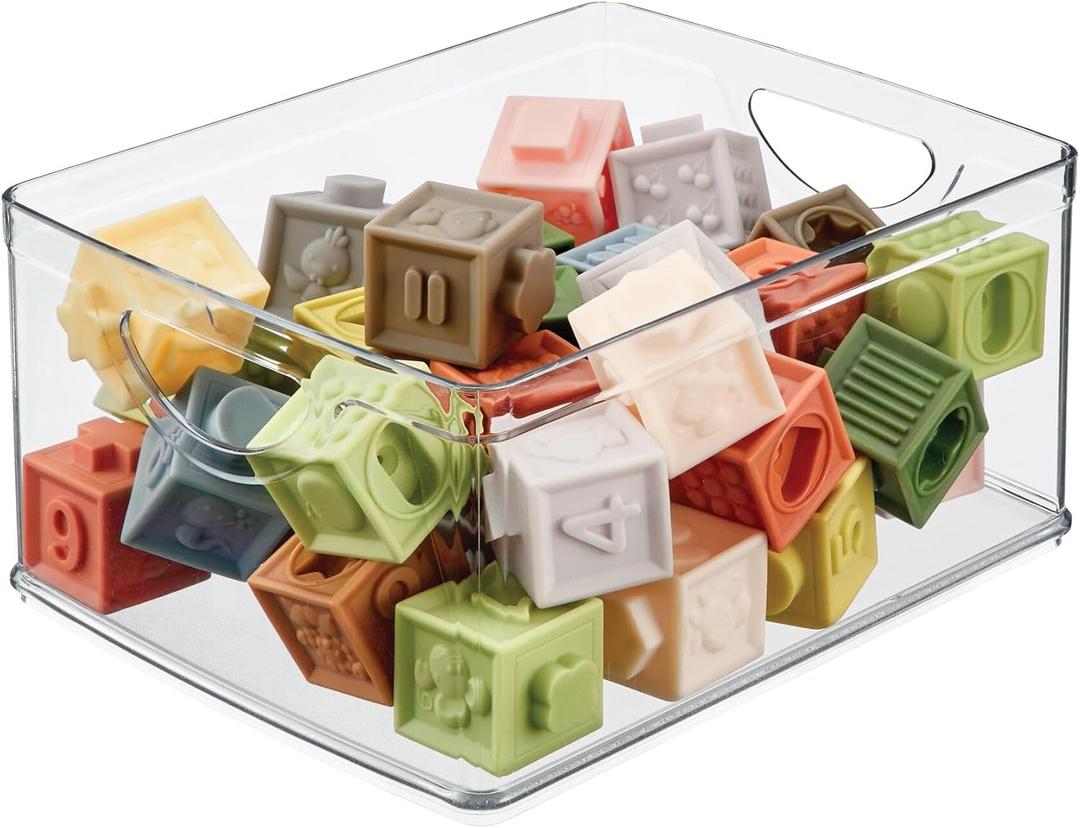 iDesign Pantry Storage Bin with Handles for Cabinets or Fridge - Clear - Made in USA (Medium)