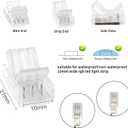 20Pcs 3 Pin 10mm LED Strip Connectors Gapless Solderless Strip to Wire Connector for 10mm IP20/IP65 SMD 5050 Dream Color LED Strip Light WS2811 WS2812B