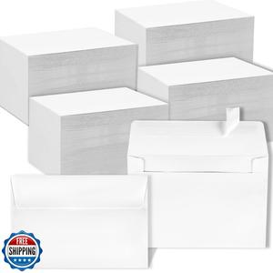 gisgfim 1000 Pcs A4 Envelopes with Self Adhesive 4.25x6.25 In White Invitation Envelopes for 4x6 Cards Printable Mailing Mailers Bulk for Wedding Baby Shower Postcard Photo Thank Notes Greeting Card