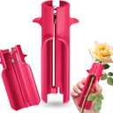 2 Pcs Rose Thorn Remover Stripper Tool,Flower Stem Cleaner Cutter,Efficient Safe for Home Flower/Shop Gardening Floral Arrangement,DIY and Gardening Work(Rose Red)