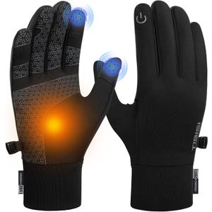 Benirap Winter Gloves Touchscreen Windproof Thermal Gloves Men Women Cycling Running Climbing Skiing Driving Gloves (Small, Black)