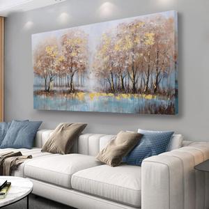 Yuaxker Tree of Life Canvas Painting Brown and Gold Tree Wall Art Large Modern Aesthetic Wall Decor for Living Room, Bedroom, Dining Room Office Home Decor Artwork 30x60 inch (30"x60", tree brown and gold)