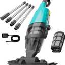 Pool Vacuum for Above Ground Pool, 18GPM Powerful Suction/87” Extension Pole/60Mins Runtime, Spot Fast Cleaning Cordless Handheld Pool Vacuum Cleaner for Spas Inground Above Ground Pool Vacuums