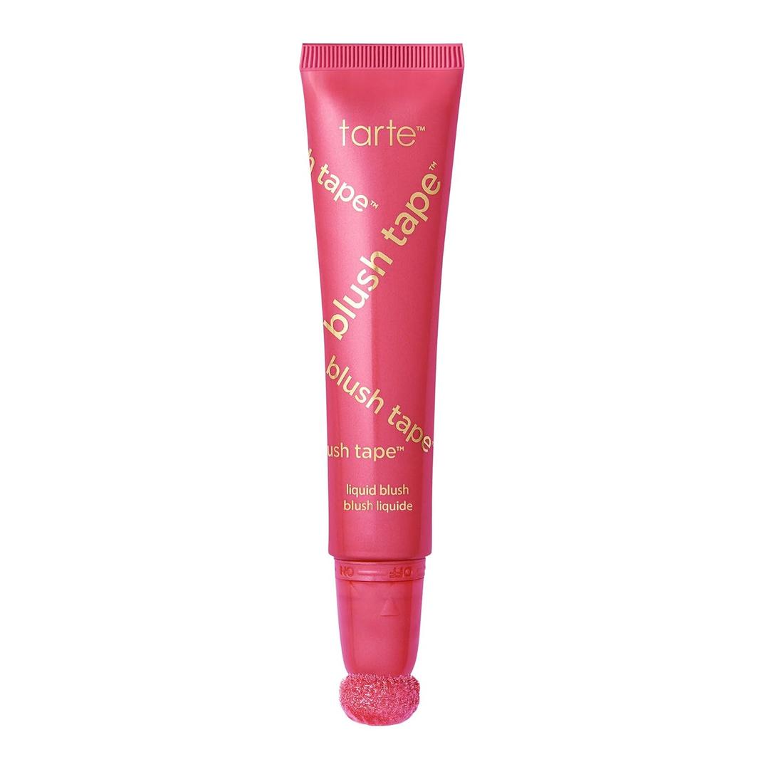 tarte blush tape satin liquid blush  Blendable Buildable Blush with Mineral Pigments, Mango & Shea Butters for Lightweight Hydrating Smooth Finish, Vegan & Cruelty Free (fuchsia)