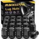 MIKKUPPA M12x1.5 Lug Nuts - Replacement for 2006-2020 Fusion, 2000-2023 Focus, 2001-2023 Escape Aftermarket Wheel - 20pcs Black Closed End Lug Nuts