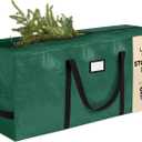 Heavy Duty Christmas Tree Storage Bag 9 Ft Artificial Christmas Tree Bag - Heavy-Duty Waterproof Material with Reinforced Handles - Full-Length Zipper for Easy Access (Green)