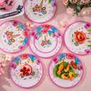 WELLIFE 20PCS Unicorn Theme Plastic Plates - Dinner & Dessert Plates for Magical Unicorn Birthday Party Decorations, 1st Birthday Party Supplies for Girls
