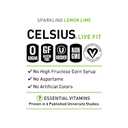 CELSIUS Sparkling Lemon Lime, Sugar Free Energy Drink, 12 Fl Oz (Pack of 12)