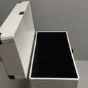 Costravio Vinyl Record Storage Record Holder Display Box Album Storage Moving Boxes Holds 30+ Valuable Records 7/10/12 Inch Record Crates Vinyl Organizer for Journey White