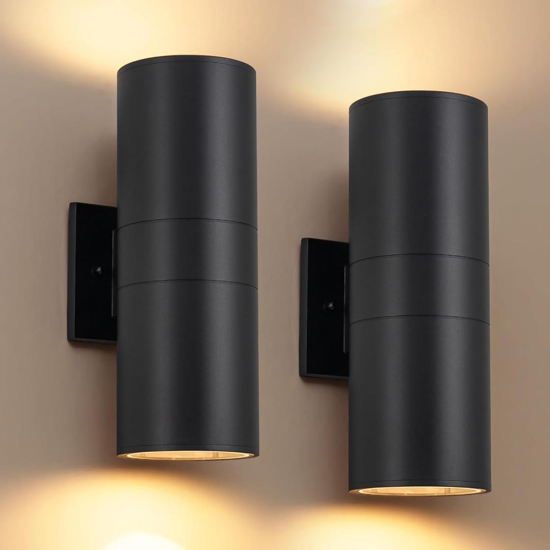 Nigaut 11.8" Outdoor Wall Lights 2 Pack, Anti-Rust Aluminum Up and Down Lights Outdoor for House Garden Porch Exterior Lighting Fixtures, E26 Base