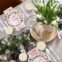 FoldTier 350 Pcs Easter Plates and Napkins Set Include 100 Egg Paper Plates 50 Cups 50 Napkins 50 Sets Cutlery Easter Party Supplies Disposable Tableware for Table Decoration, Serve 50 Guests