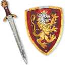 Liontouch - Noble Knight Toy Sword & Shield for Boys, Red - Age 3-8 Years | Medieval Set in Durable & Safe Foam | Weapons & Battle Accessories for Pretend Play, Dress Up & Knight Costumes for Kids