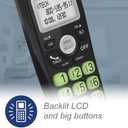 VTech Cordless Phone with DECT 6.0, Full-Duplex Speakerphone, Lighted Display, Backlit Keypad, Caller ID/Call Waiting, Volume Control, Hearing Aid Compatible, Wall Mount | VG131-11 (Black)
