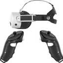 Silicone Head Strap and Controller Grip Case Bundle Compatiable for Meta Quest 3S Accessories Duo Active Strap Replacement with Magnetic Grip