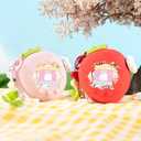 Strawberry Bubble Protective Case for Tamagotchi Paradise, Soft TPU Silicone Cover with Faceplate, Flower Shaped Zoom Dial Cap & Charms Set, Anti-Scratch & Waterproof (Red)