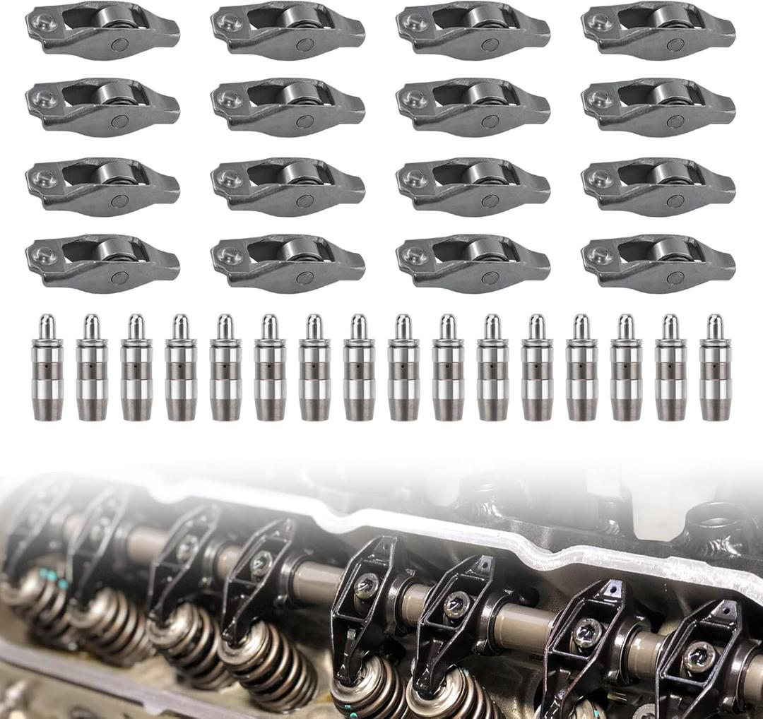 Rocker Arms Valve Lifter Kit 53020742AC 53021077 Compatible for 2001-2012 Dodge Ram 1500 Dakota Durango Dakota Jeep Grand Cherokee Liberty 3.7L 4.7L