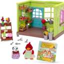 Li'l Woodzeez  Li'l Petals Flower Shop  29 Pieces Dollhouse Playset with 2 Posable Figures & Storybook  Miniature Furniture & Accessories  Stackable Playset for 3+ Years