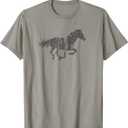 Horse Vintage Design - Horse Print T-Shirt Small