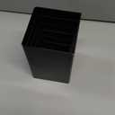 Thyle Jewelry Acrylic Risers Square Cube Display Nesting Risers Figure Stand with Hollow Bottoms Display Stand Shelf for Cosmetics Food Collectibles Perfume, 6 Sizes (Black,12 Pcs)