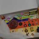 Busy Board Montessori Toys for Toddlers 1-3 with Steering Wheel, Lights & Switches, Wooden Driving Activity Board | Sensory Montessori Busy Board for 1+ Year Old, Toddler Learning & Travel Toy