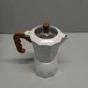 Bincoo Stovetop Espresso Maker Mocha Pot 3 Espresso Cups, Cuban Coffee Machine Hob Coffee Machine with Dosing Ring Dispenser, Mocha Italian Espresso Coffee Machine (White)