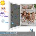 2 x One Way Privacy Window Film for Home, 99% Heat UV Blocking Window Tint, Birds & Leaves Decorative Static Cling Film, Professional Squeegee for Bubble-Free Install, No Residue, 17.5"W x 78.7"H