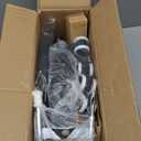 KKTONER Rolling Stool with Mid Back Height Adjustable Chair PU Leather Swivel Chair with Wheels for Office Home Task Drafting (Black)