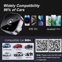 2025 Upgraded Wireless CarPlay Adapter for iPhoneAndroid, Mini Wired to Wireless Adapter for CarPlay Android Auto, Plug and Play, Stable Connection & No Latency