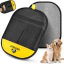 Pet Hair Removal Glove for Dogs & Cats, Newly Upgraded Reusable Electrostatic Pet Hair Glove, Magic Brush Pet Hair Remover Tool for Clothing, Couch, Carpet, Car Seat (Black Yellow)