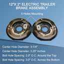 JDMSPEED 12"x 2" Electric Trailer Brake Assembly Replacement for Most 5200 to 7000 LBS Trailer Axles Pair Left and Right Electric and Hydraulic Brake Replace 023-180-00 023-181-00 Brakes