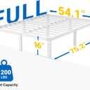Avenco Metal Platform Bed Frame Full Size 16 Inch – Noise Free Quiet Design, Heavy Duty Steel Support, Under Bed Storage, Easy Assembly, No Box Spring Needed