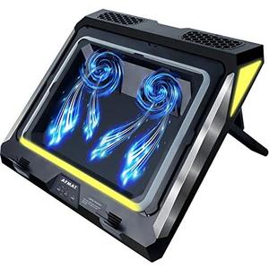 AFMAT Gaming Laptop Cooling Pad, 4500RPM Laptop Cooling Pad with Turbo-Fans, USB Ports, Colorful Lights - CPU Temperature Drops 20-30 ℃ Within Seconds - for 14-17.3 inch Laptops