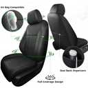 for Honda Civic Leather Seat Covers, Sedan EX 2022-2026, Sport 2025 2026, Custom Fit Car Seat Cover Full Set, Waterproof Accessories, Black (60/40 Split Benches-with Rear Armrest)
