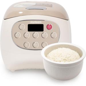 Joydeem Mini Ceramic Rice Cooker, 2.5 Cups Uncooked Rice Cookers with Pure Ceramic Inner Pot, Healthy & PFOA Free, 1.2L/1.3 qt, DFB-C120