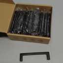Ravinte 15 Pack Solid 3-3/4 Inch Kitchen Square Cabinet Handles Matte Black Pulls Drawer Pulls Kitchen Cabinet Hardware Flat Black Handles
