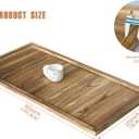 Gurfuy Extra Large Long Rectangle Ottoman Table Tray 40"x20" - Rustic Wooden Nature Serving Tray for Farmhouse Decorative Oversized Coffee Table Trays Living Room Kitchen Counter Breakfast