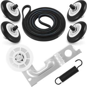 AGM75510755 Dryer Repair Kit Compatible for L-G Ken-more Dryers,Includes 4581EL2002C Dryer Roller,4561EL3002A Idler Pulley,4400EL2001A Dryer Belt,Replace 4581EL2002E 4581EL2002H 4581EL3001E -by MIFLUS