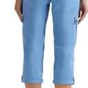 Lee Women's Ultra Lux Comfort with Flex-to-Go Cargo Capri Pant (Blue, M)