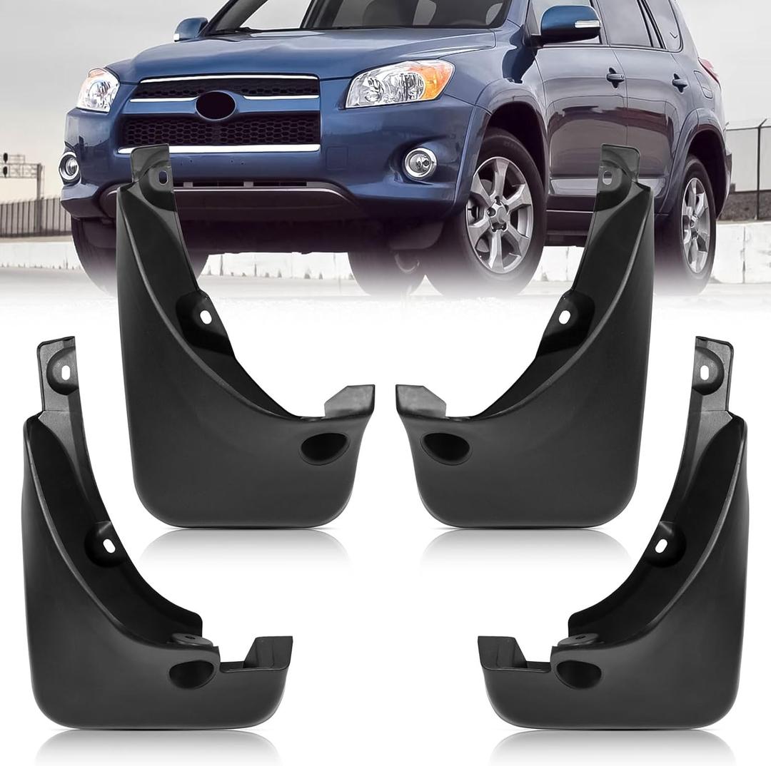 2007 RAV-4 Mud Flaps Mud Guards Compatible with Toyota RAV-4 2.4 2006-2013 Splash Guard No Drilling Required All Weather Mudflaps(Set of 4)