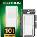 Lutron Diva LED+ Dimmer Light Switch for Dimmable LED, Halogen, and Incandescent Bulbs, 150 Watt, Single-Pole or 3-Way, DVCL-153P-WH, White
