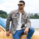 Yuanbang Camo Jackets for Men Trucker Unlined Camouflage Coats Hunting Clothes (Medium)
