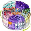 AIEVE Extra Large Drink Packet Organizer, 360 Lazy Susan Rotating Turntable for Larger Powder Drink Mix, Hydration Packets Acrylic Pantry Organizers for Kitchen Storage Organization (Round - 10 inch)