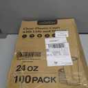 Charmount 24 oz Clear Plastic Cups with Lids and Straws, 100 Sets Disposable To Go Cups for Cold Drinks, Iced Coffee, Coffee Bar Accessories, Smoothies