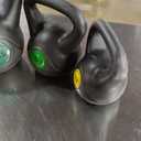 Wide Grip 3-Piece Kettlebell Exercise Fitness Weight Set, Include 5 lbs, 10 lbs, 15 lbs and 20 lbs, Set of 3 or Set of 4