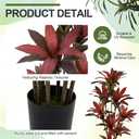 Giegxin 8ft Artificial Dracaena Tree Faux Dracaena Plant with Pot, Tall Fake Yucca Silk Tree with Realistic Trunks Leaves, Tropical Plant for Home Office Living Room Indoor Outdoor Decor(Green Red)