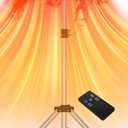 1500W Outdoor Heaters for Patio with 9 Heating Levels, IP65 Waterproof, 9H Timer, 25FT Remote Electric Patio Heaters for Outdoor Use, Tip-Over & Overheat Protection for Home, Office, Garage